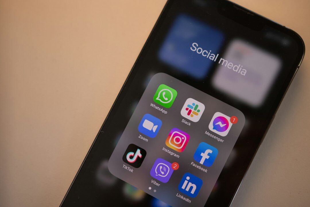 social media scrolling on phone
