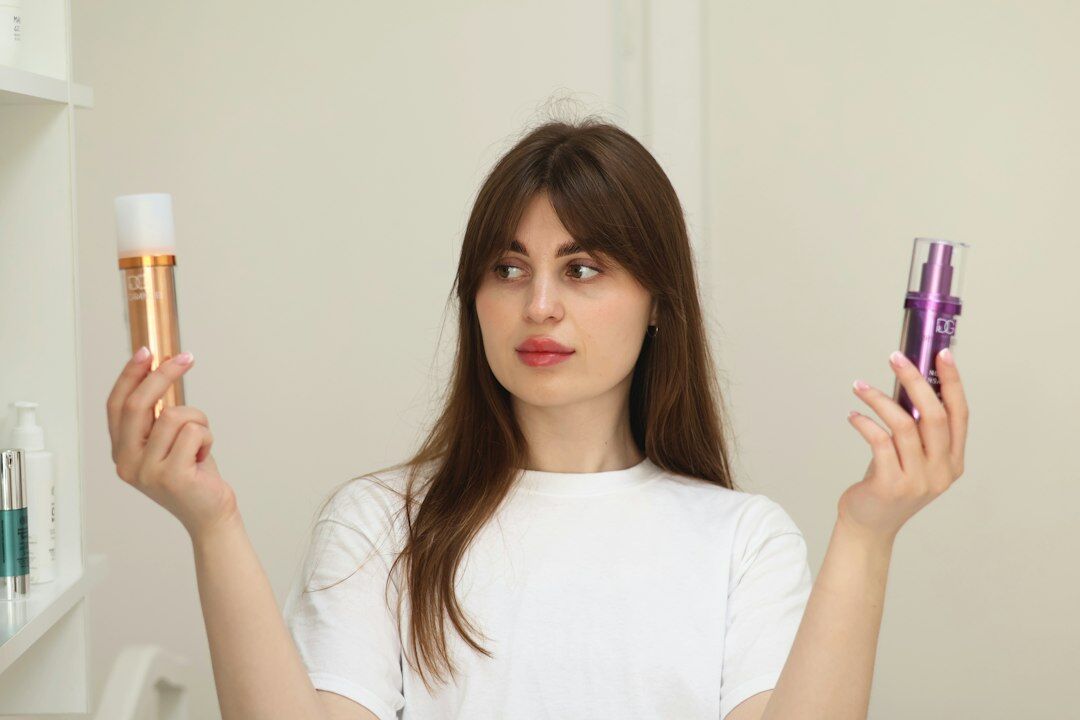 influencer holding product
