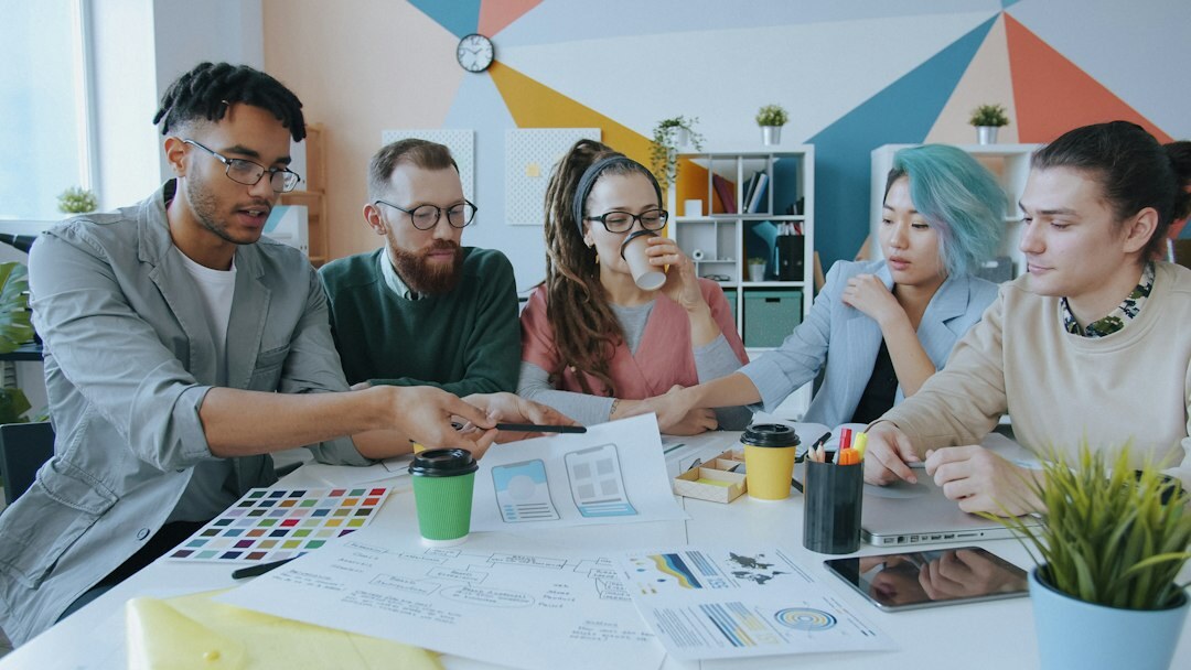 group of diverse people discussing