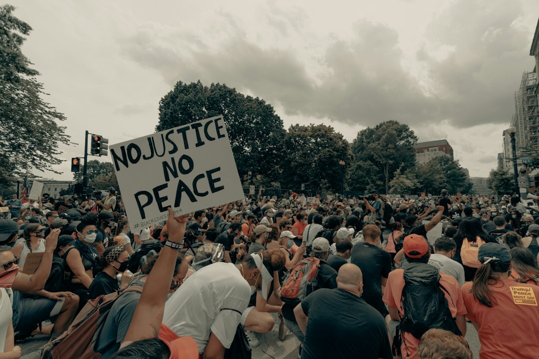 diverse crowd at protest